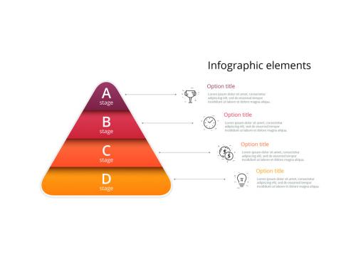 4 Step Infographic Layout with Pyramid Element - 310005726