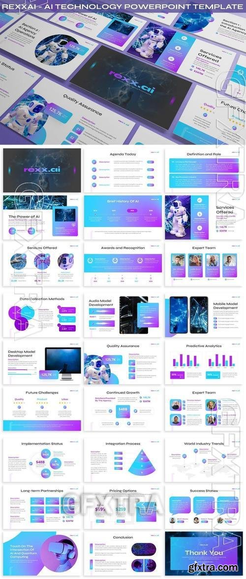 Rexxai - AI Technology Powerpoint Template R6LQ9PY