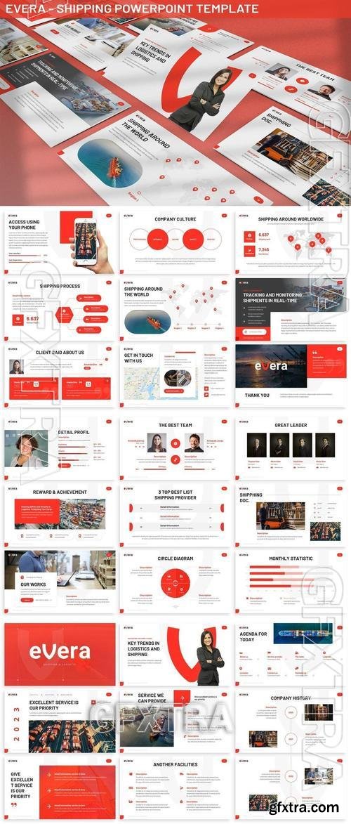 Evera - Shipping Powerpoint Template 2V6CKU7