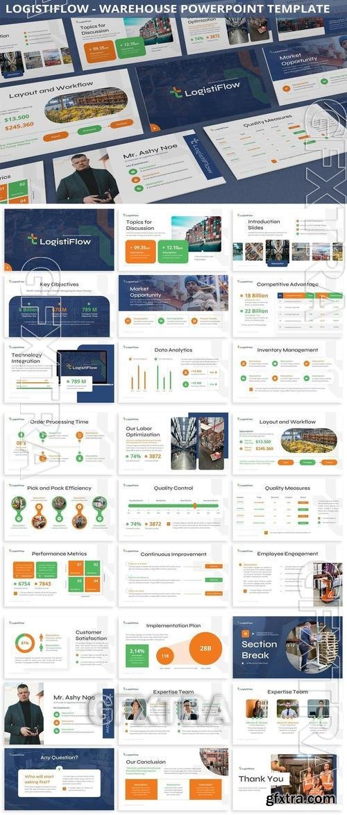 Logistiflow - Warehouse Powerpoint Template BHA7FS6