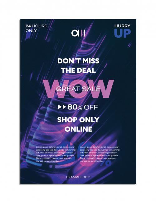 Modern Sale Poster Layout with Abstract Shape - 310501657