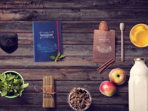 Organic Food Mockup Honey and Cinnamon - 310722380