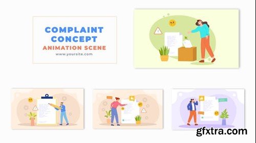 Videohive Flat 2D Vector Complaint Letter Design Animation Scene 49457720