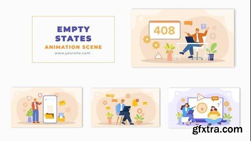 Videohive Flat 2D Empty States Concept Scene Vector Design Animation Scene 49459103