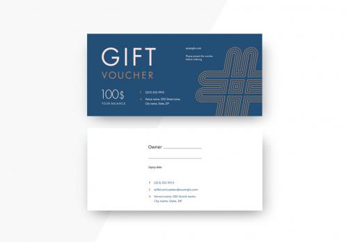 Abstract Gift Voucher Layout - 310893900