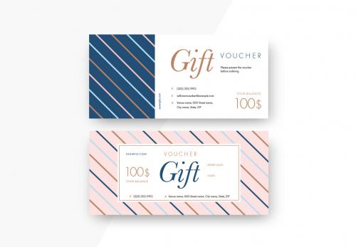 Abstract Gift Voucher Layout - 310893907