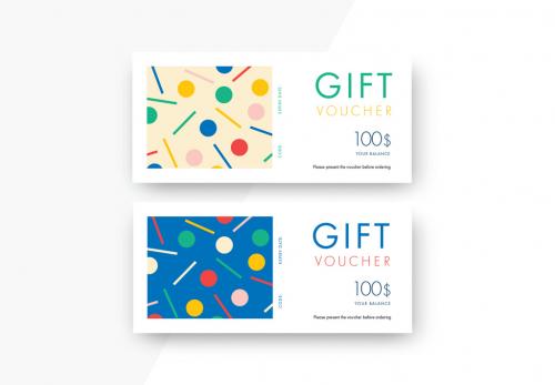 Abstract Gift Voucher Layout - 310893908