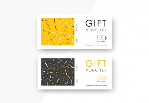 Abstract Gift Voucher Layout - 310893917