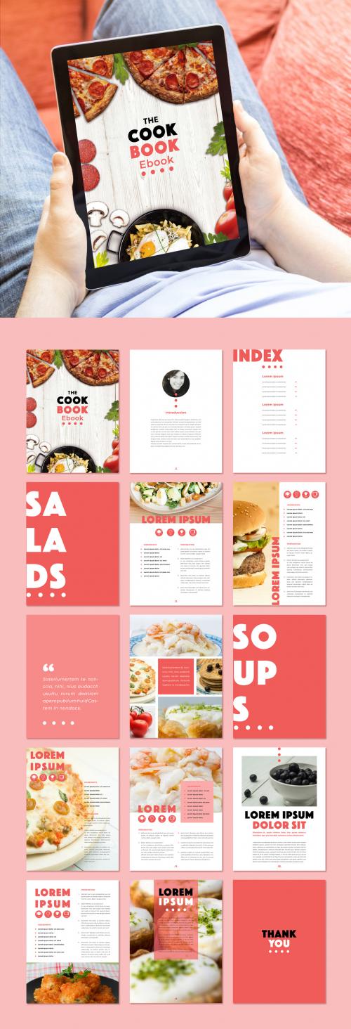 Peach Color Recipes Digital eBook Layout - 310911872