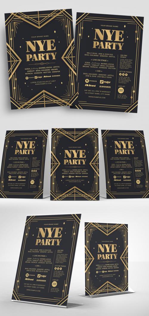 Art Deco Party Flyer Layout - 310932723