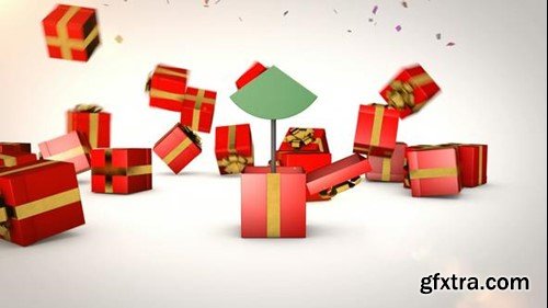 Videohive Christmas Gift logo reveal 49518342