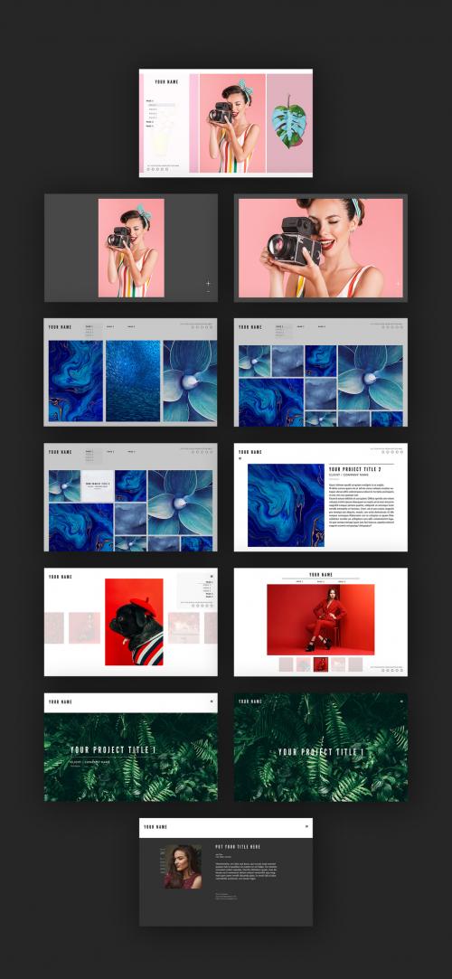 Website Layout with Image Grids - 313150838