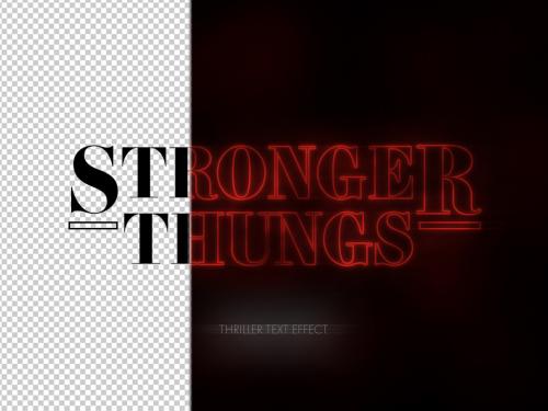 Red Stroke Thriller Movie Text Effect - 313164078