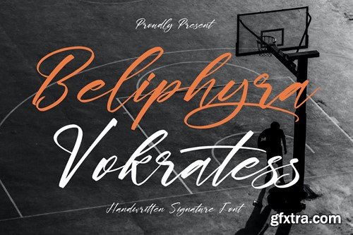 Beliphyra Vokratess Handwritten Signature Font R8NCWYQ