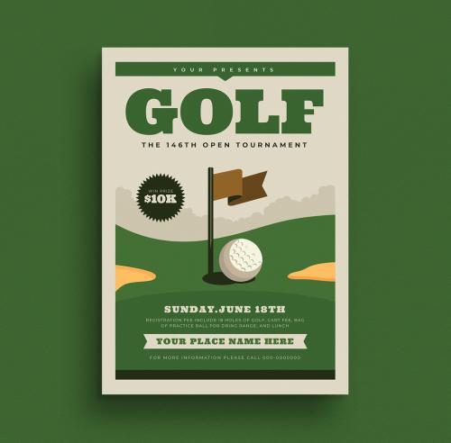 Golf Tournament Event Flyer Layout - 313885070