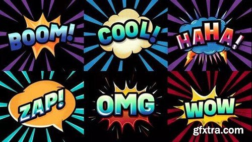 Videohive Cartoon Comic Word Overlays 49538787