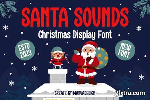 Santa Sounds - A Display Christmas Font MNMJV5P