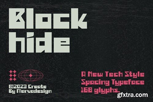 Blockhide - A Modern Techno Font MZBA4ZW