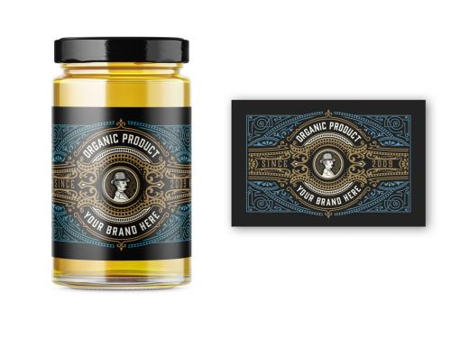 Vintage Style Honey Label Layout - 314155474