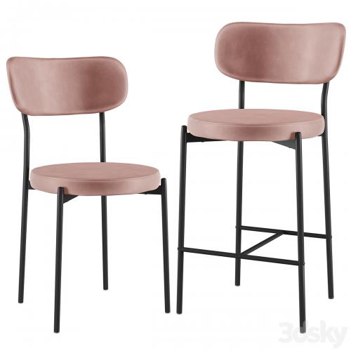 Chair&Bar stool Barbara black legs SG