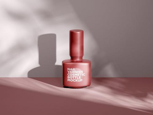 Nail Varnish Cosmetic Bottle Mockup