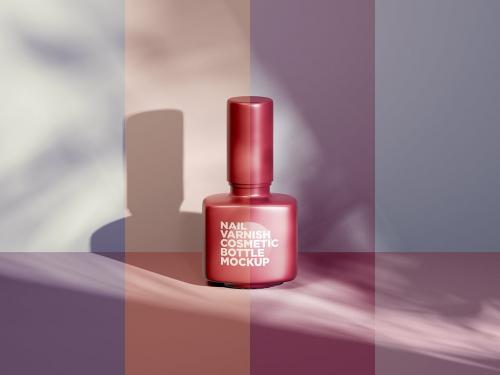 Nail Varnish Cosmetic Bottle Mockup