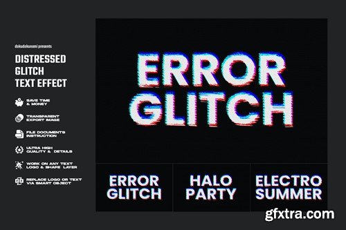 Distressed Glitch Text Effect CBHW3KX