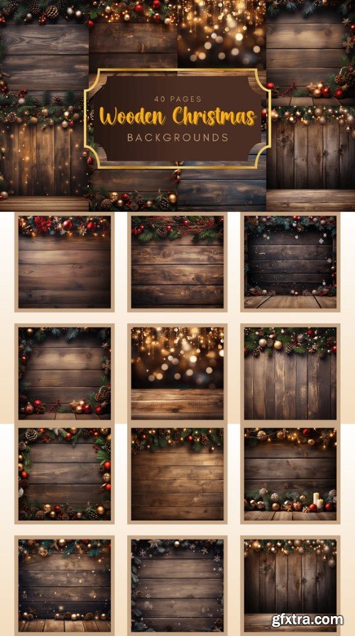 Wooden Christmas Backgrounds