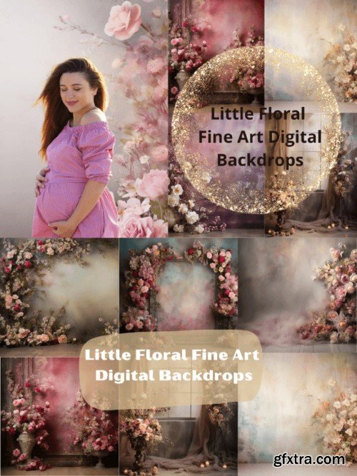 Little Floral Fine Art Digital Backdrops