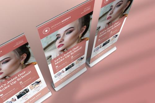 Makeup School Roll Up Banner