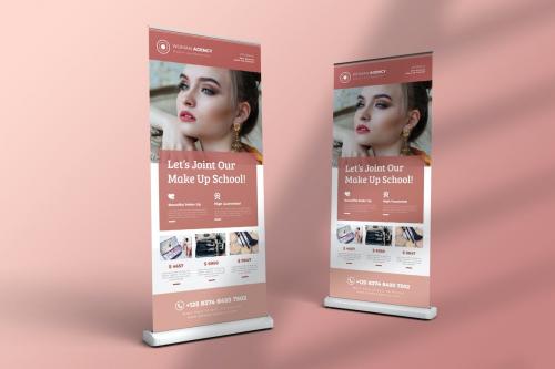 Makeup School Roll Up Banner