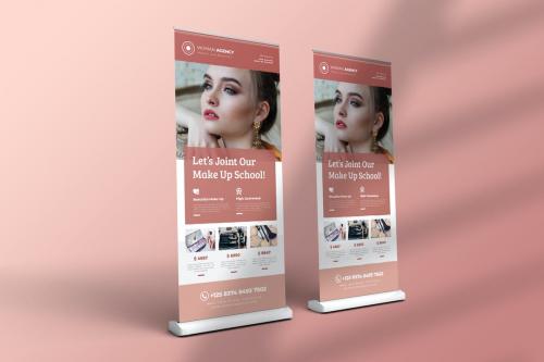 Makeup School Roll Up Banner