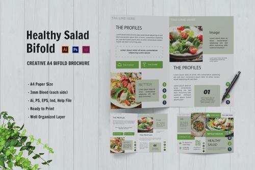 Healthy Salad Bifold Brochure