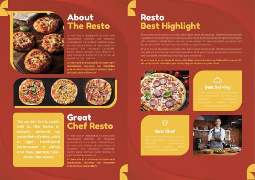 Chicken Pizza Bifold Brochure