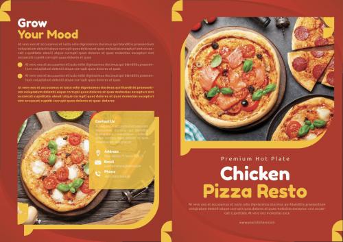 Chicken Pizza Bifold Brochure