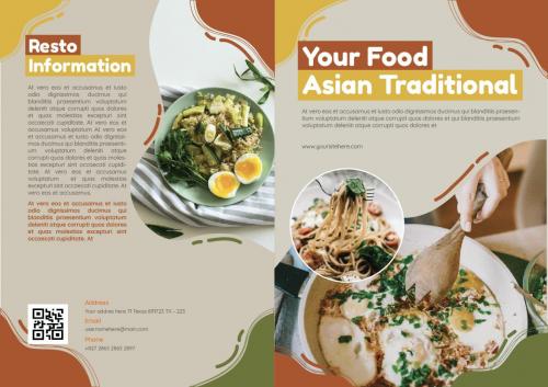 Asian Resto Bifold Brochure