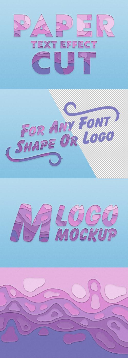 Paper Cutout Text Effect Mockup - 315396091