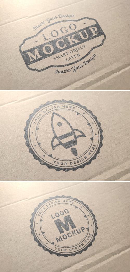 Logo Mockup on Cardboard - 315397242