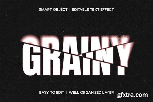 Disorted Grain Text Effect UNPTJKY