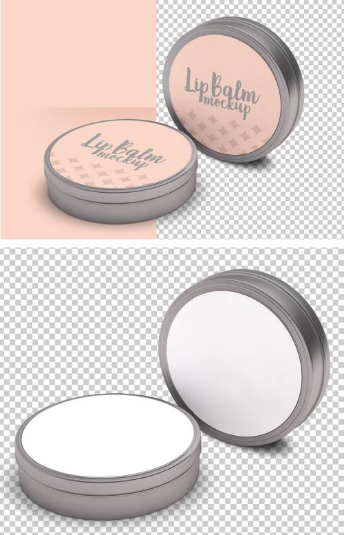 2 Lip Balm Boxes Mockup - 315686145