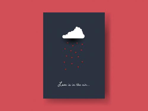 Illustrated Valentine's Day Card Layout - 315951690