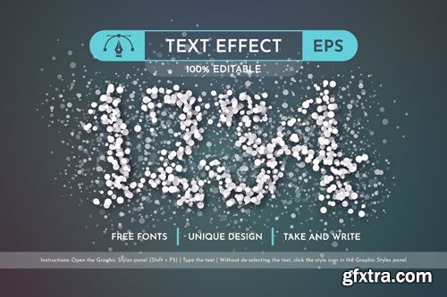 Fallen Snow - Editable Text Effect, Font Style VH62S3W