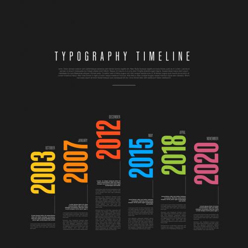 Dark Timeline Infographic with Bright Accents - 316247869