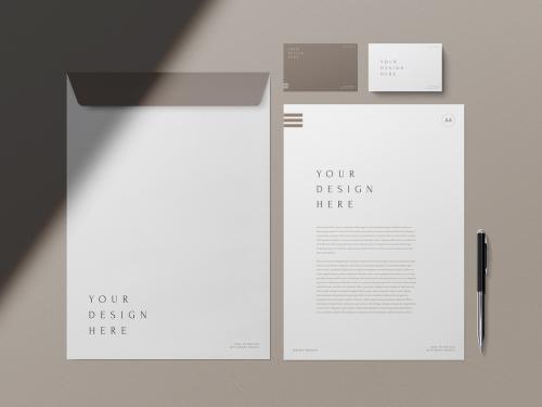 Business Cards and Stationary Mockup - 317331401