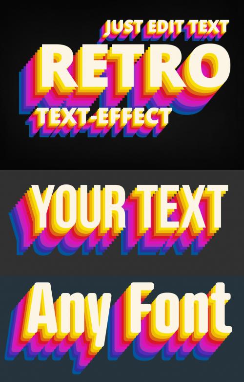 Retro Vibrant 8 Bit Text Style Mockup - 317544718