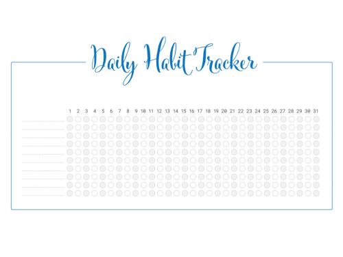 Daily Habit Tracker Layout - 317563399