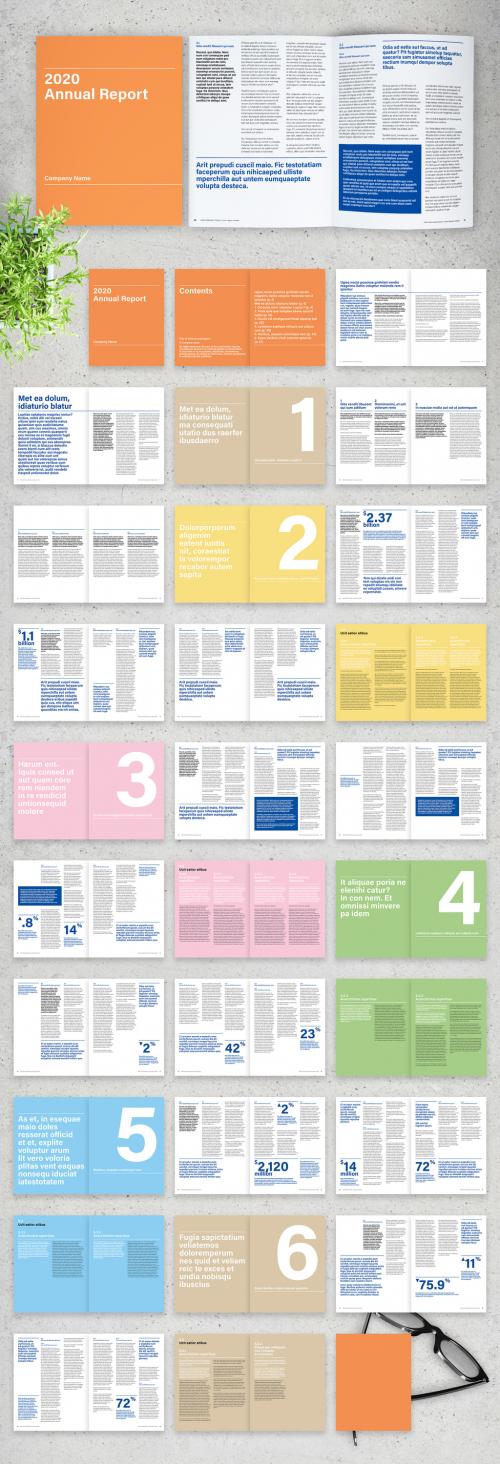 Minimalist Business Annual Report with Blue Accents Brochure - 317764080