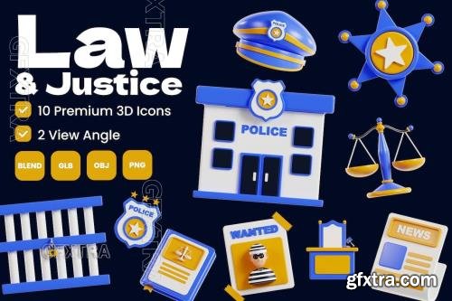 Law & Justice 3D Icon RSS4J6D