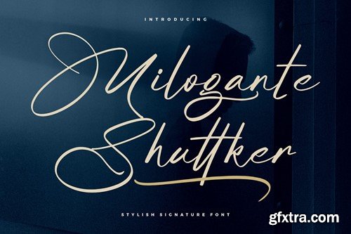 Milogante Shuttker Stylish Signature Font T3WHKQH