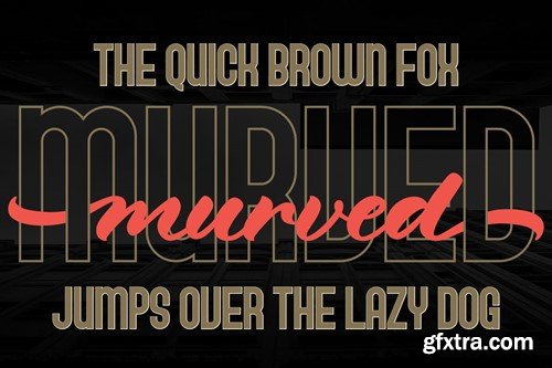 Murved - Script Font with Condensed Typeface EJYRJJU